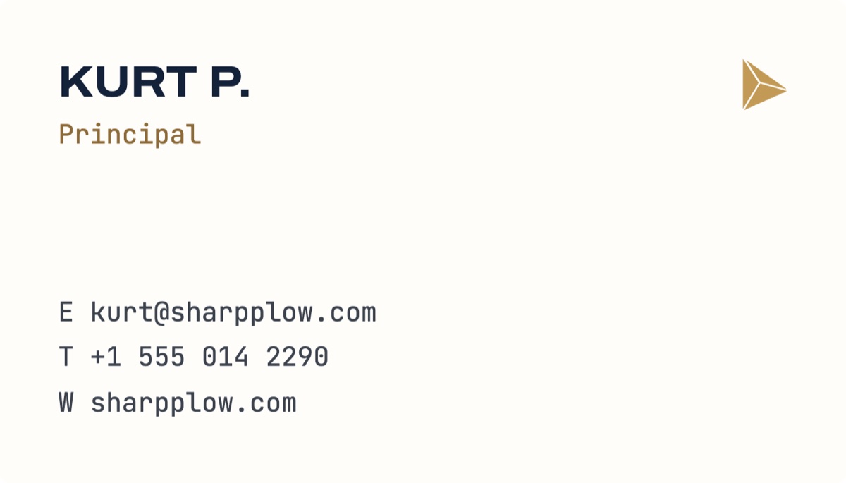 Business card · back